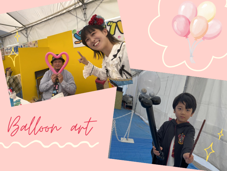 風船職人池田さんとご一緒の現場に(^^)